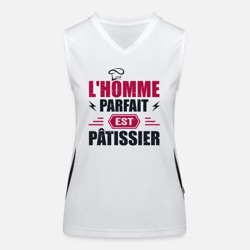 Der perfekte Mann ist Konditor Konditor-Geschenk Funktionelles Kontrast-Tank Top für Frauen