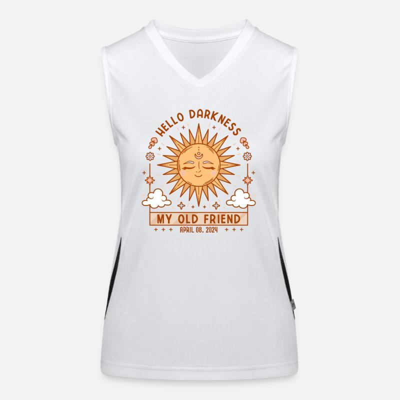 Hello Darkness My Old Friend Solar Eclipse Débardeur respirant contrasté Femme