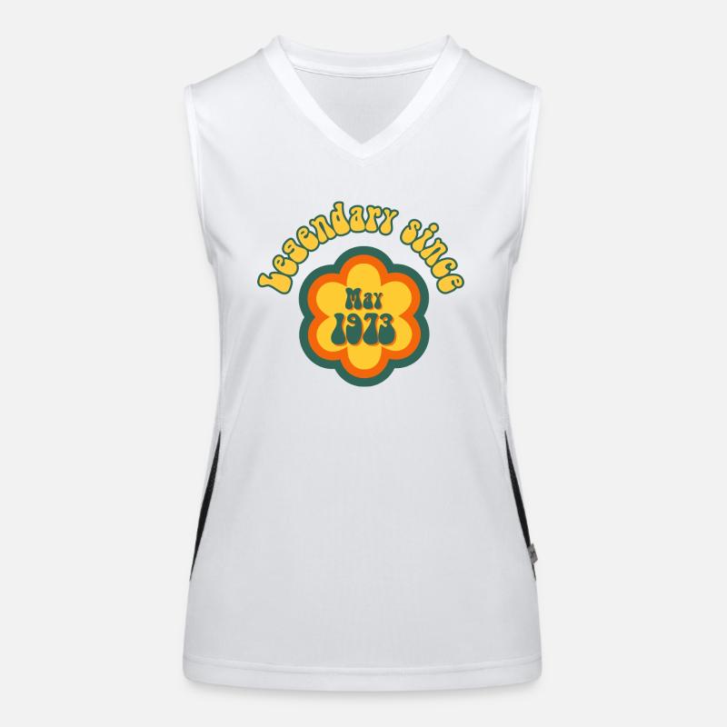 Legendary since May 1973 Geburtstag Retro Funktionelles Kontrast-Tank Top für Frauen
