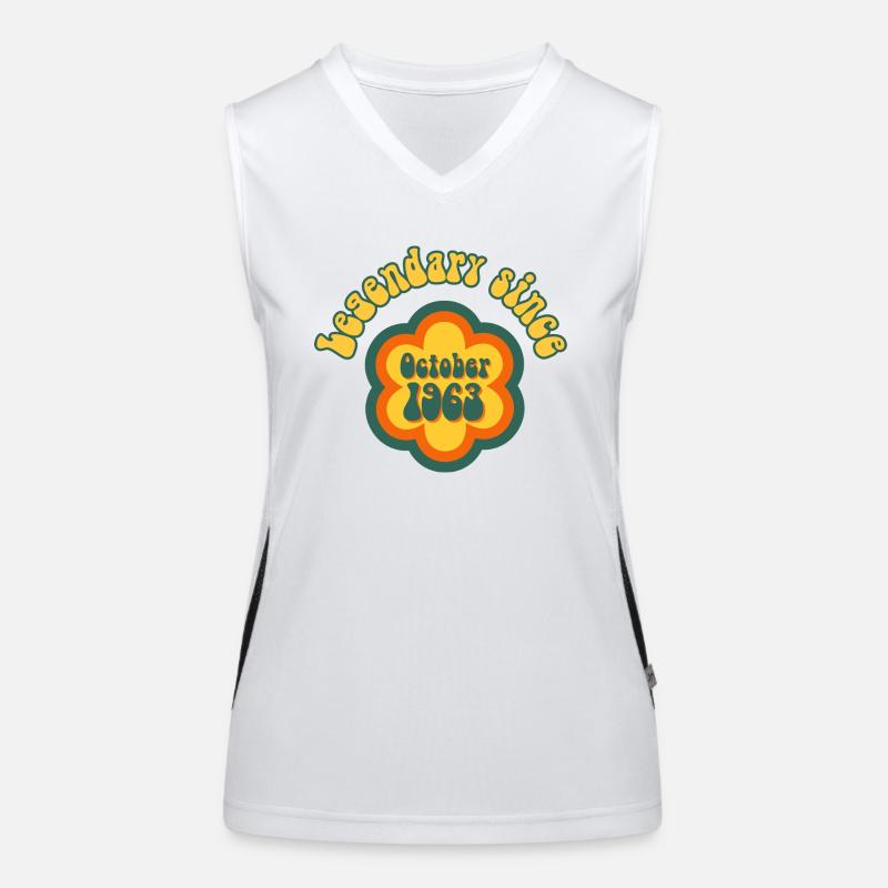 Legendary since October 1963 Birthday Retro Women's Functional Contrast Tank Top