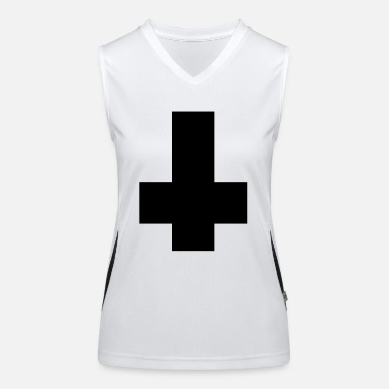 kreuz Funktionelles Kontrast-Tank Top für Frauen