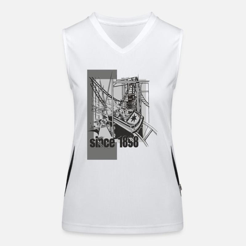 roller coaster Women's Functional Contrast Tank Top