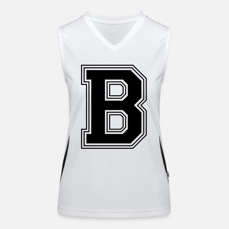 B_Buchstabe_B_(w31) Funktionelles Kontrast-Tank Top für Frauen