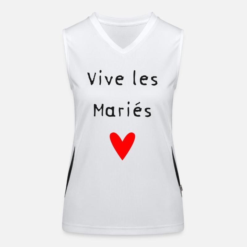 VIVE LES MARIES. JUST MARRIED. SAINT VALENTIN Débardeur respirant contrasté Femme