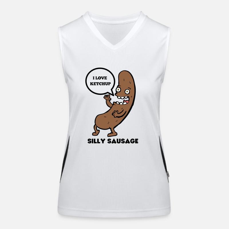 DUMME WURST Funktionelles Kontrast-Tank Top für Frauen
