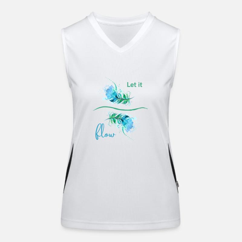 Let It Flow - Women's Functional Contrast Tank Top - white/black