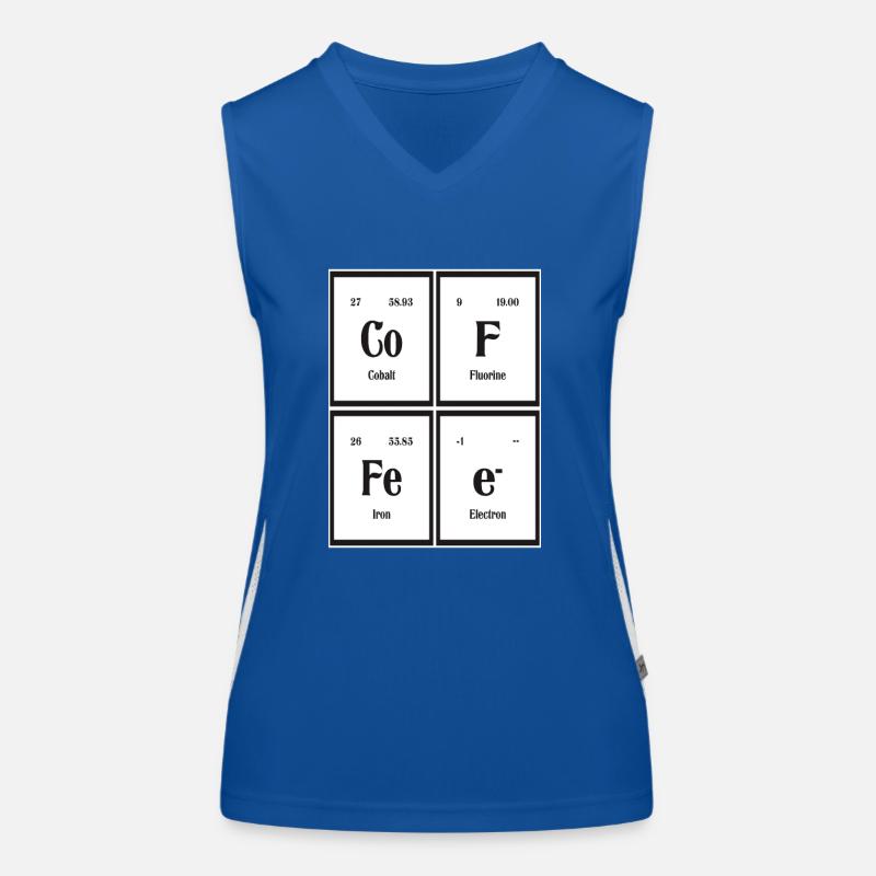 Kaffee | Periodensystem der Elemente Funktionelles Kontrast-Tank Top für Frauen