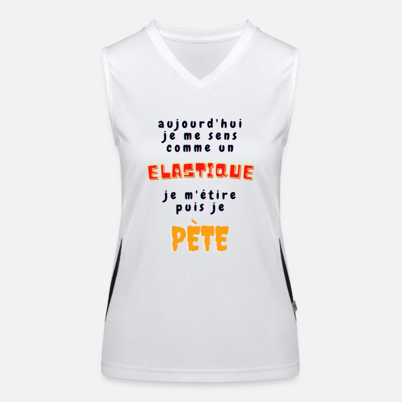 Elastique Débardeur respirant contrasté Femme