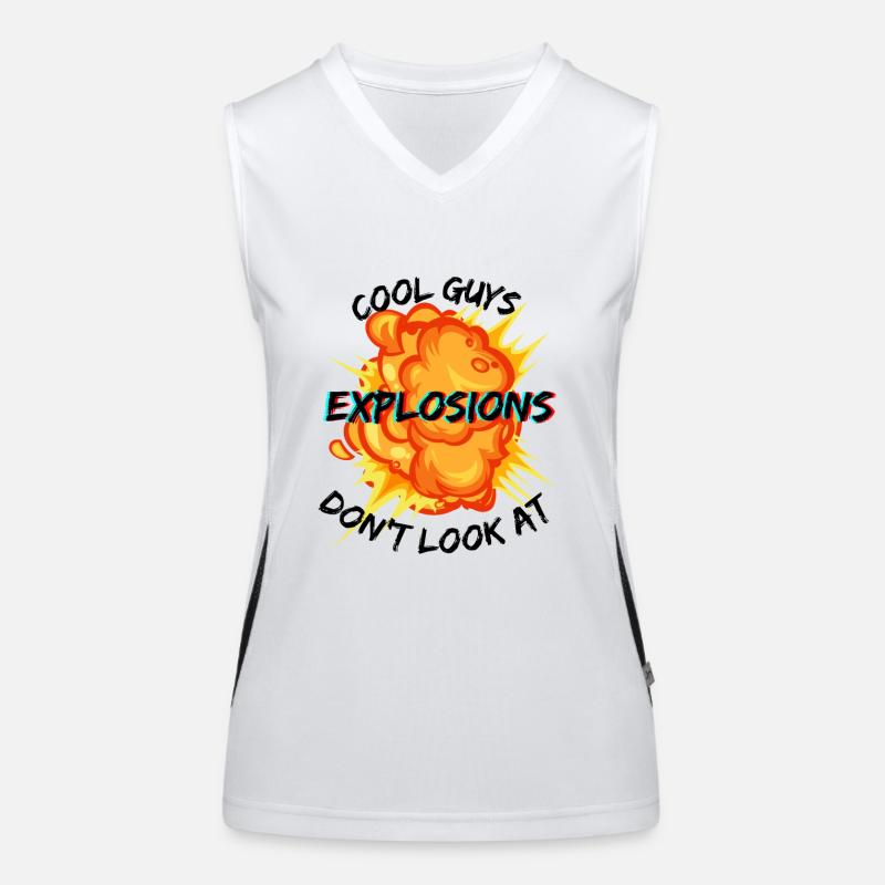 Les mecs cool ne regardent pas Explosions Débardeur respirant contrasté Femme