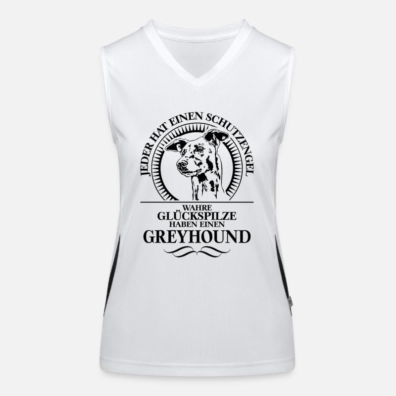 GREYHOUND Schutzengel Hundespruch Wilsigns Funktionelles Kontrast-Tank Top für Frauen