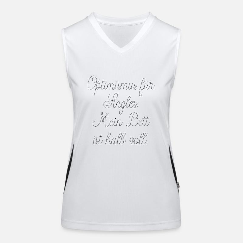 Singles mit Optimismus Funktionelles Kontrast-Tank Top für Frauen