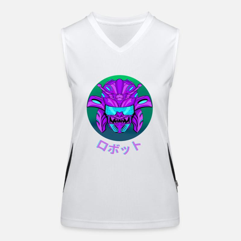 Futuristic Samurai Funktionelles Kontrast-Tank Top für Frauen
