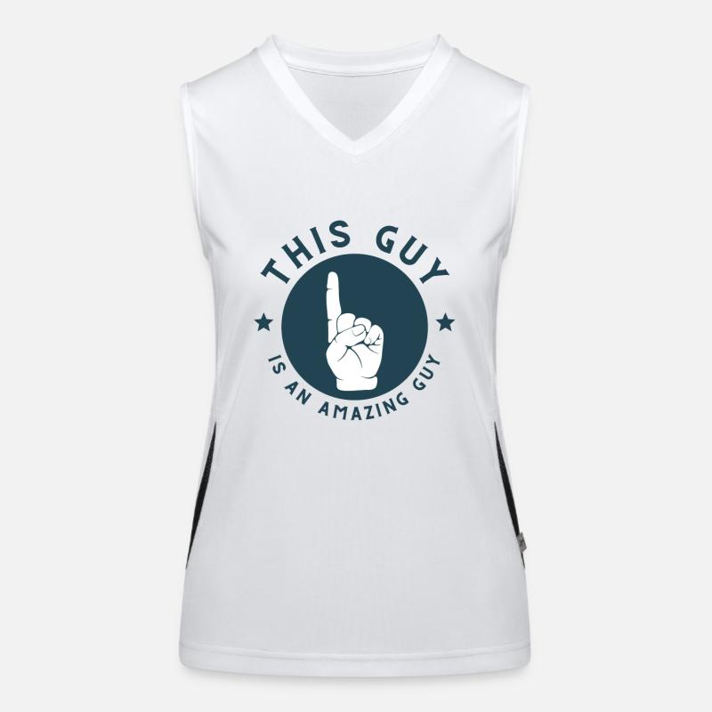 This Guy is an amazing guy Funktionelles Kontrast-Tank Top für Frauen
