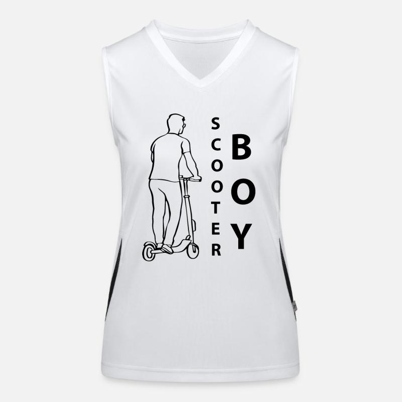 E-Scooter E-Roller Scooter Funktionelles Kontrast-Tank Top für Frauen