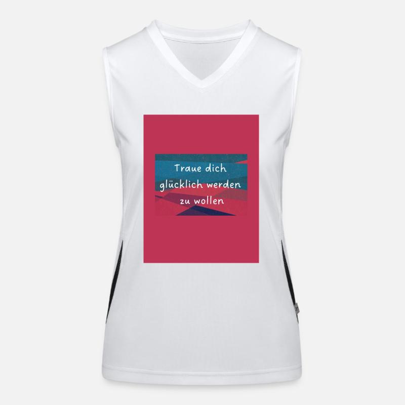 Glücklich sein Funktionelles Kontrast-Tank Top für Frauen