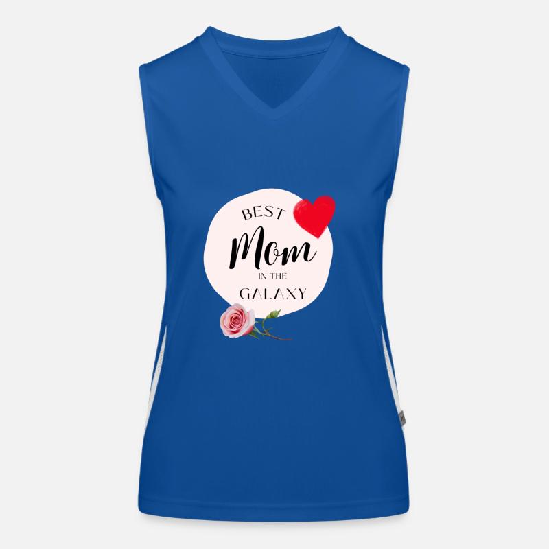 Die beste Mutter der Galaxis Funktionelles Kontrast-Tank Top für Frauen