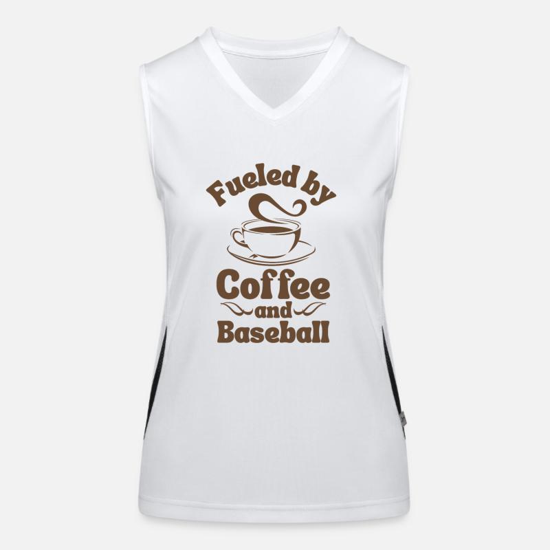 Coffee Baseball lover Women's Functional Contrast Tank Top