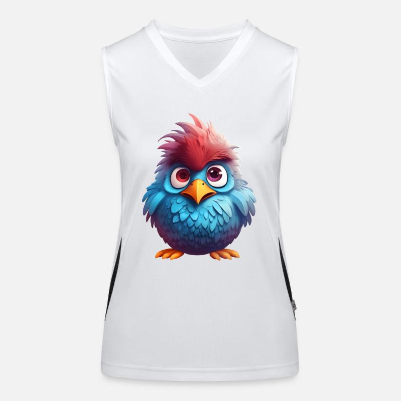 Fluffy Feathered Darling Débardeur respirant contrasté Femme