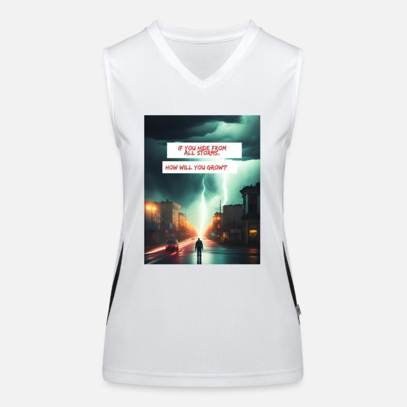 How will you grow - Women's Functional Contrast Tank Top - white/black