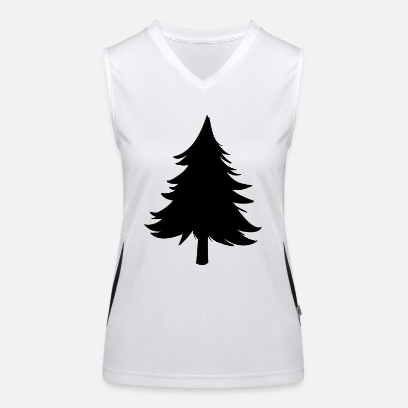 Tannenbaum Funktionelles Kontrast-Tank Top für Frauen