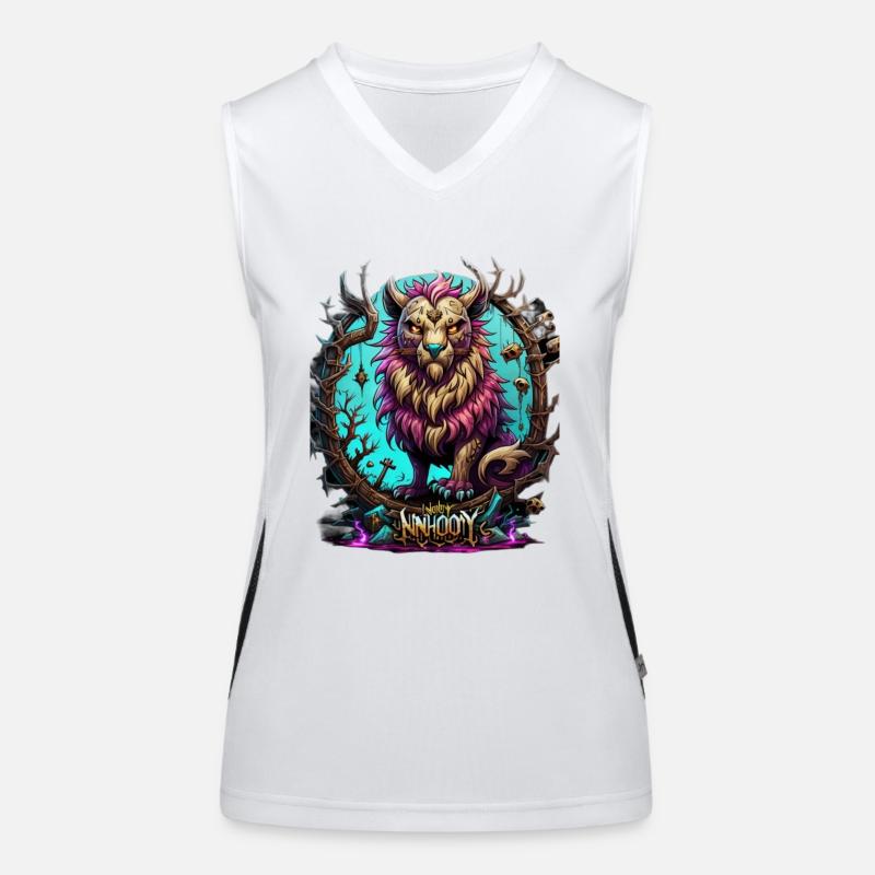 Graffiti Monster - Women's Functional Contrast Tank Top - white/black