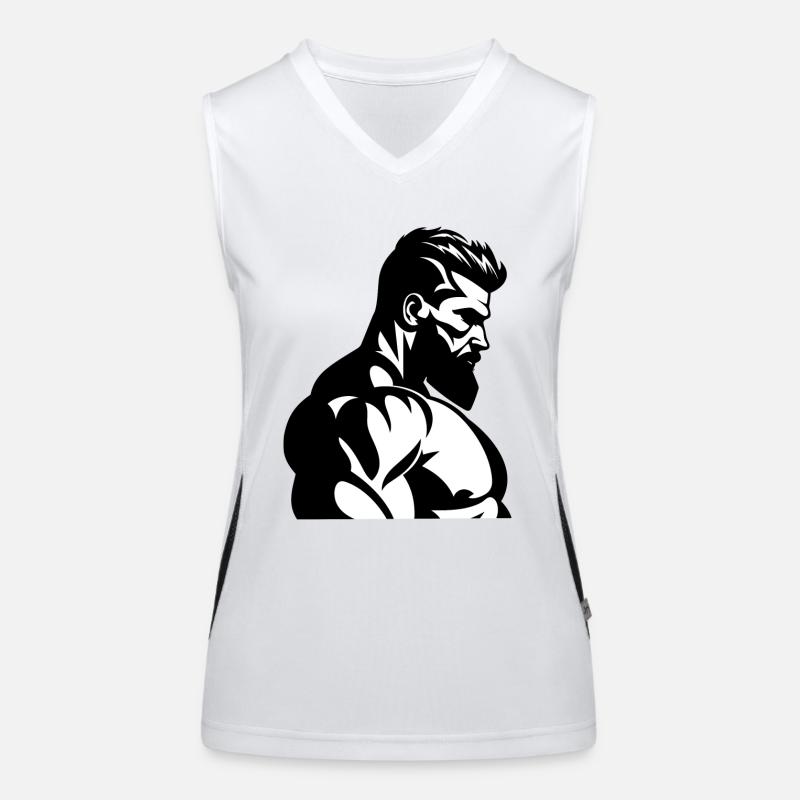 trained guy Women's Functional Contrast Tank Top