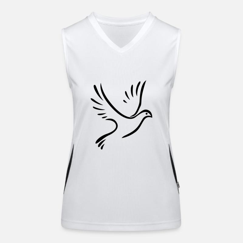 Friedenstaube Funktionelles Kontrast-Tank Top für Frauen