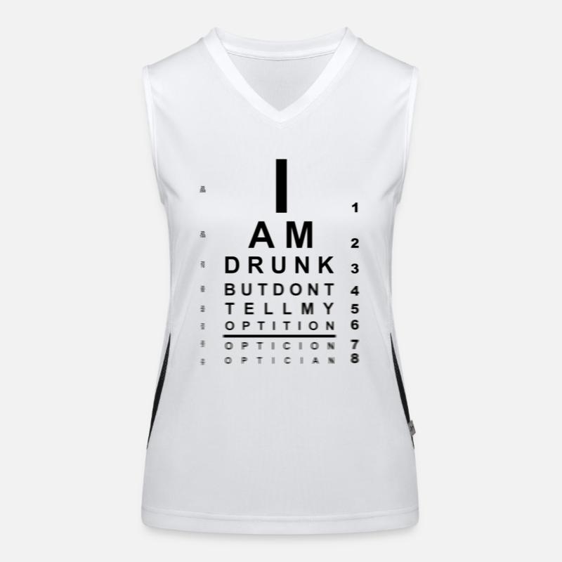Blurry drunk eye chart Women's Functional Contrast Tank Top