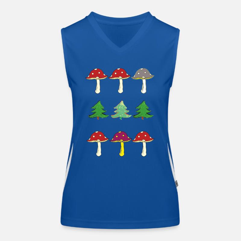 Toadstools and forest Women's Functional Contrast Tank Top