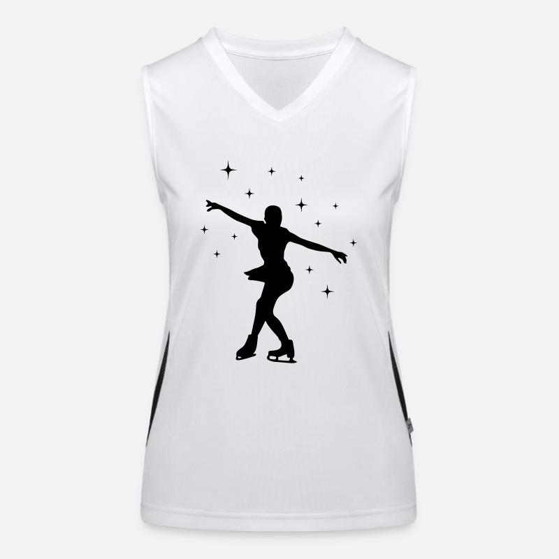 eisläuferin eislaufen skating 01 Funktionelles Kontrast-Tank Top für Frauen