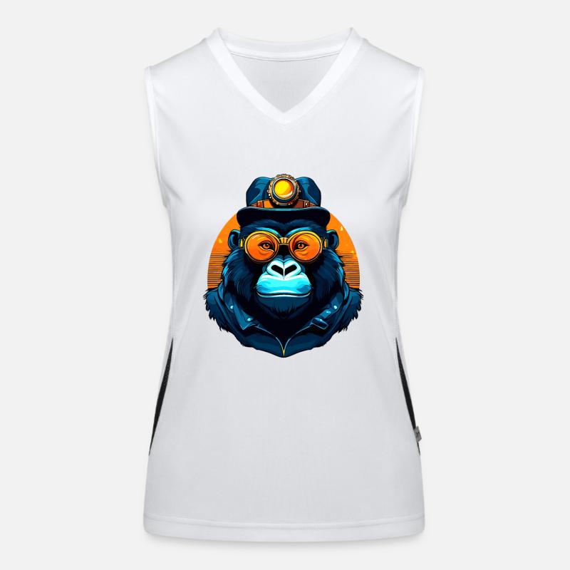 Gorilla Funktionelles Kontrast-Tank Top für Frauen