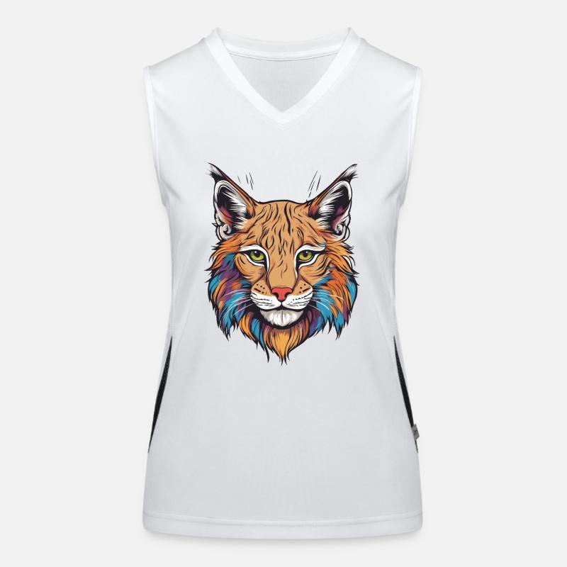 Luchs-Katze Funktionelles Kontrast-Tank Top für Frauen
