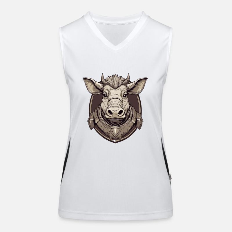 Boar Armor - Women's Functional Contrast Tank Top - white/black