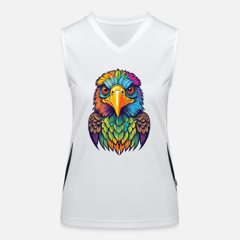 Bunter Adler Funktionelles Kontrast-Tank Top für Frauen