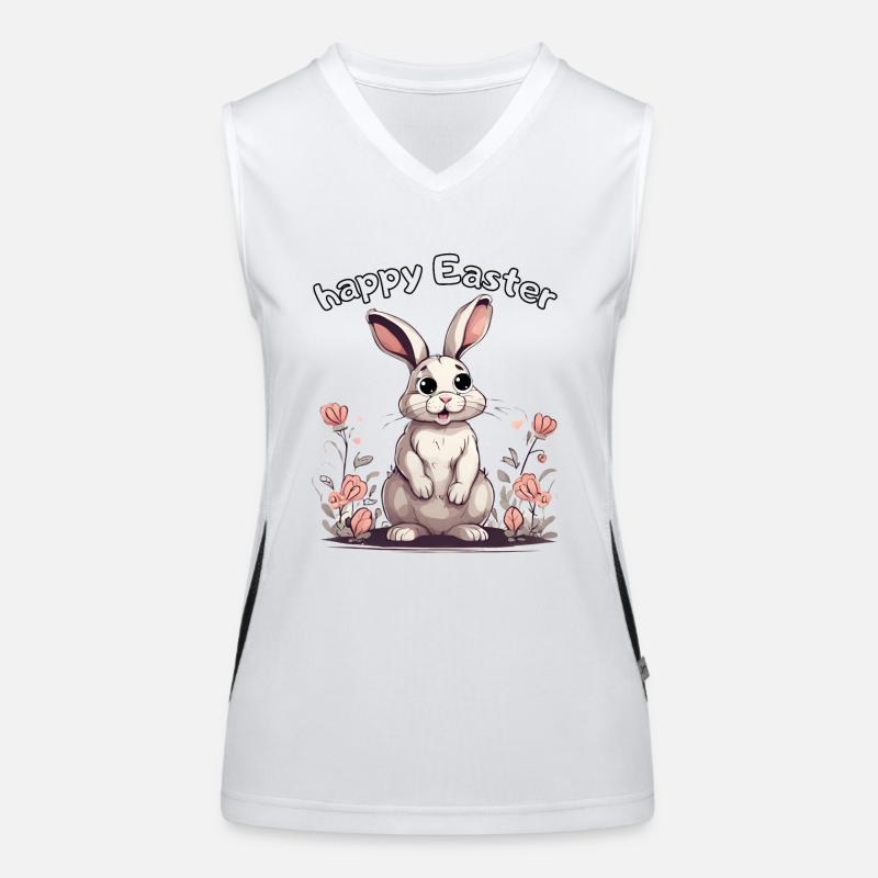 Joyeuses Pâques Lapin Débardeur respirant contrasté Femme