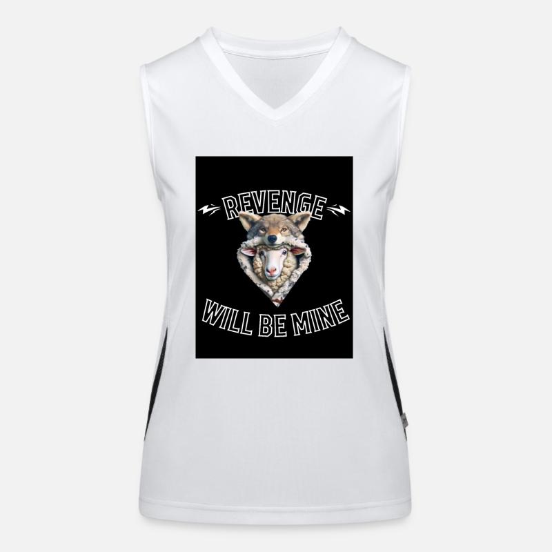 Revenge will be mine - Women's Functional Contrast Tank Top - white/black