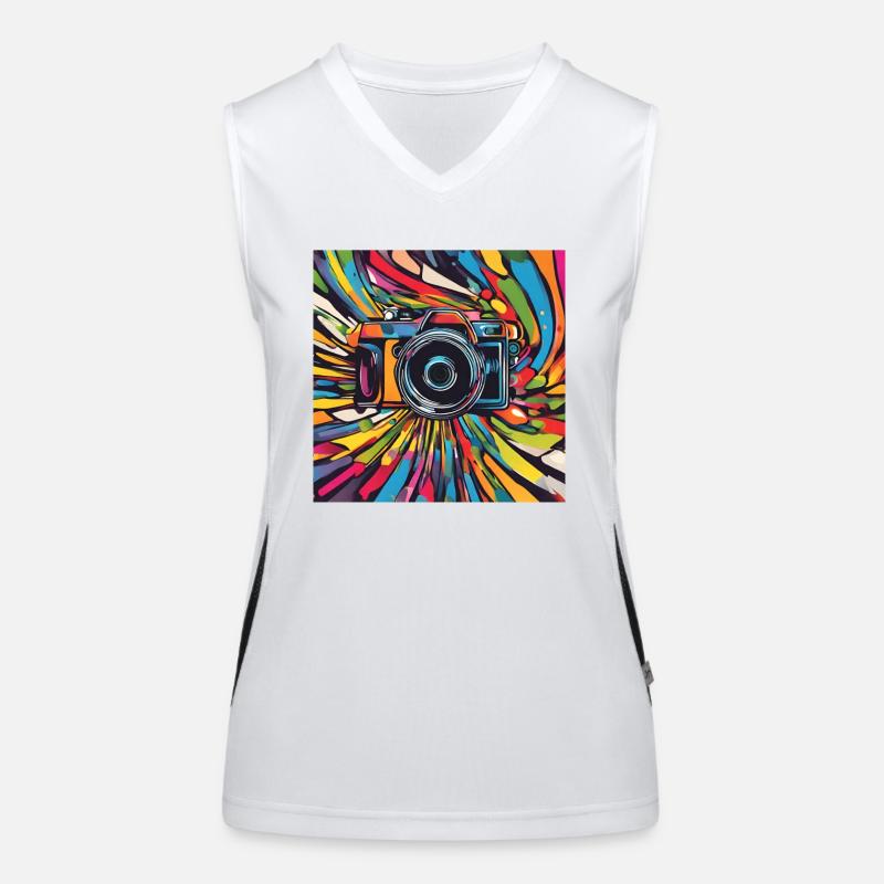 Camera Colorful Women's Functional Contrast Tank Top