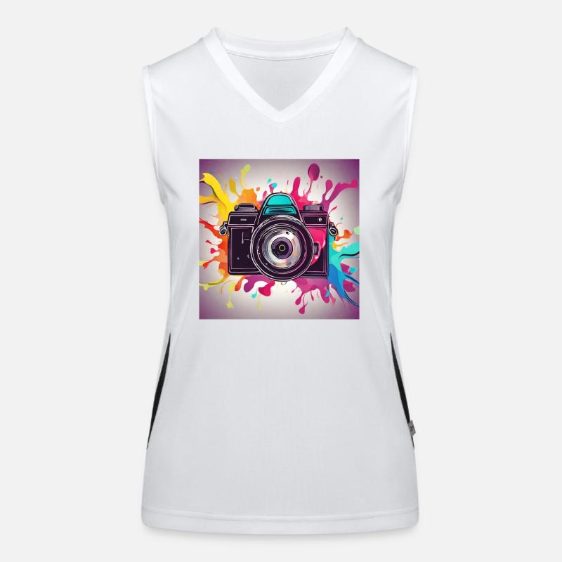 Kamera bunt Funktionelles Kontrast-Tank Top für Frauen