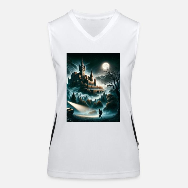 NightKeep - Women's Functional Contrast Tank Top - white/black