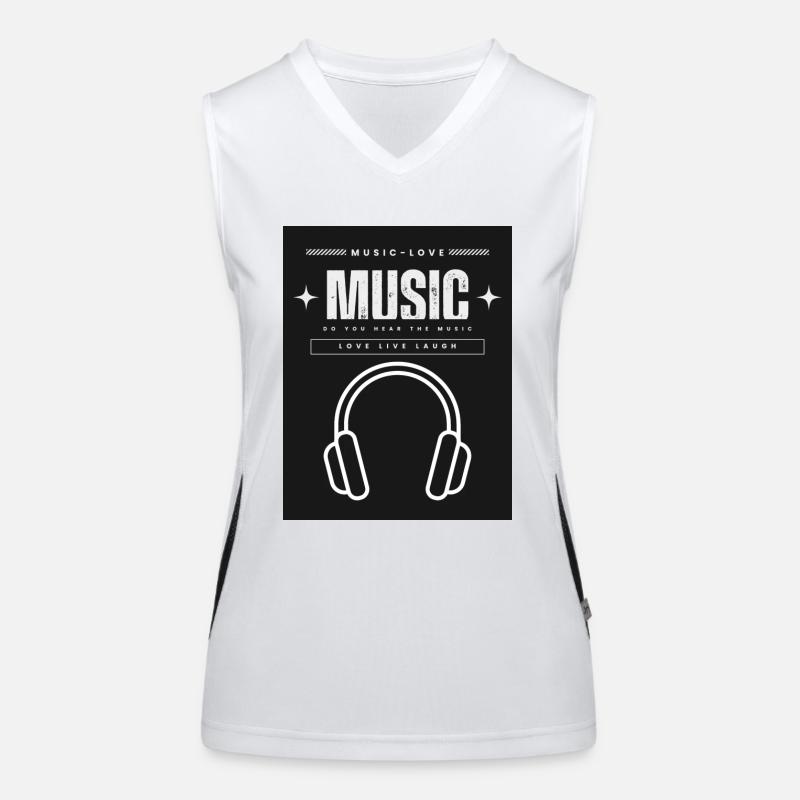 Kopfhörer Funktionelles Kontrast-Tank Top für Frauen