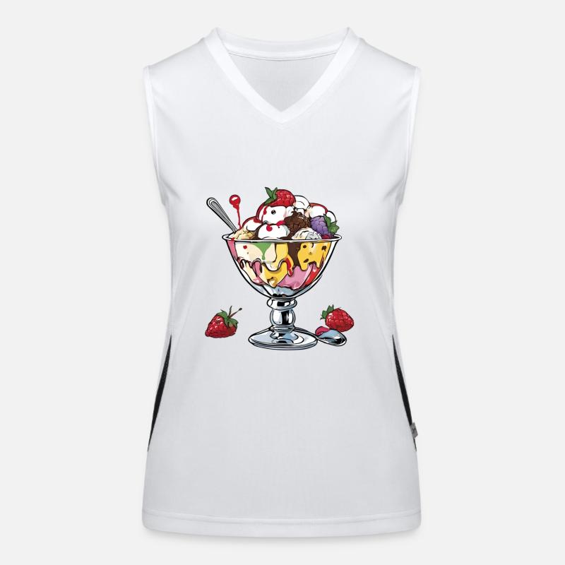 Eisbecher Eiscreme Funktionelles Kontrast-Tank Top für Frauen