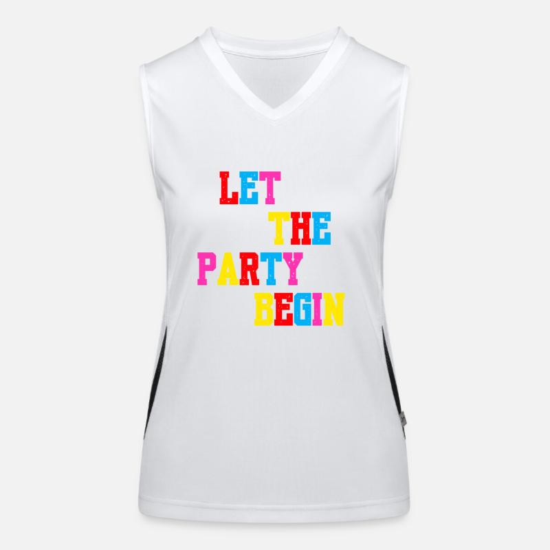 "Let the Party begin-Lets Dance" Women's Functional Contrast Tank Top