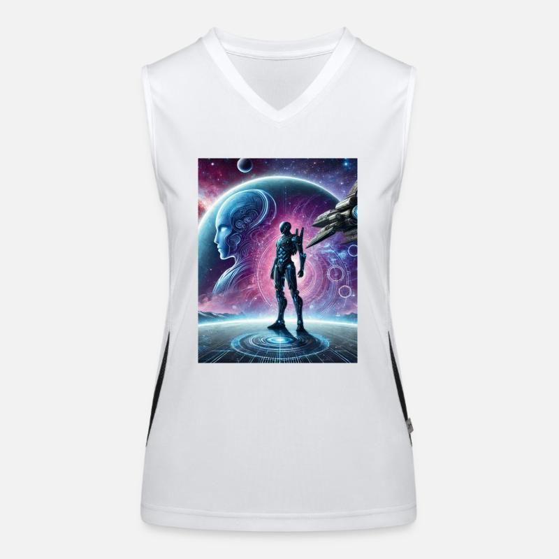 Tech-Kosmos Funktionelles Kontrast-Tank Top für Frauen