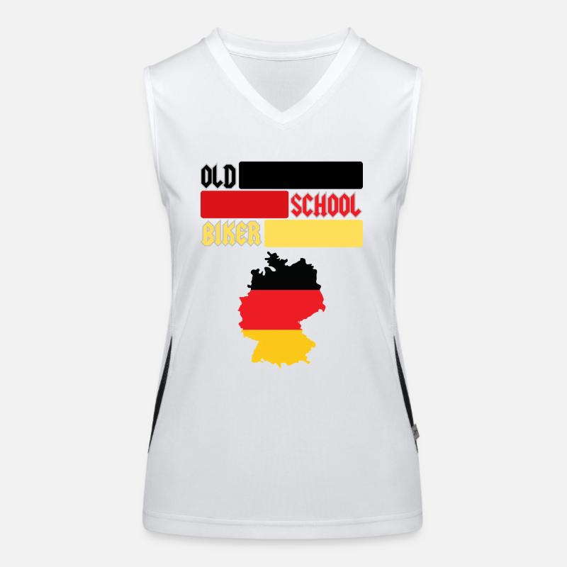 OLD SCHOOL BIKER GERMAN Funktionelles Kontrast-Tank Top für Frauen