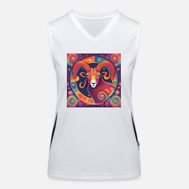 Widder Sternzeichen Astrologie Geschenk Funktionelles Kontrast-Tank Top für Frauen