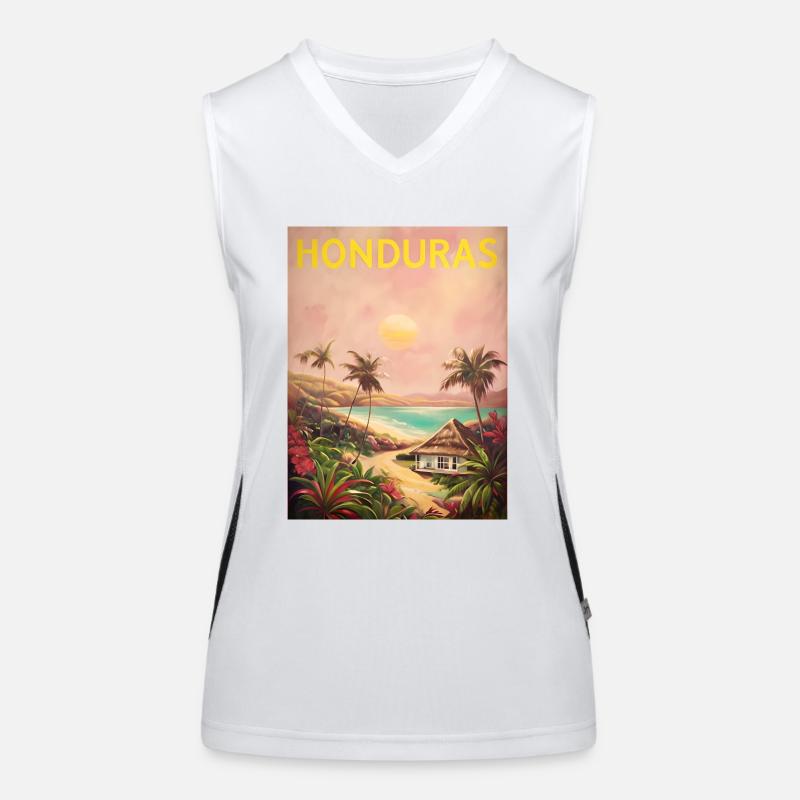 Honduras Pride Origin Gift Women's Functional Contrast Tank Top