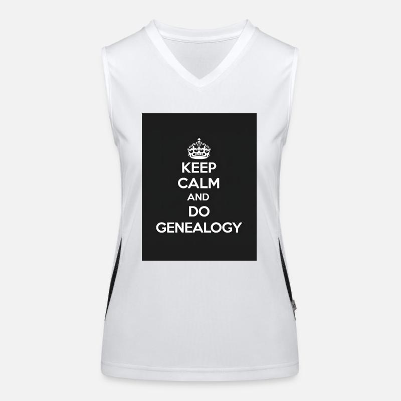 Keep calm and do genealogy Women's Functional Contrast Tank Top