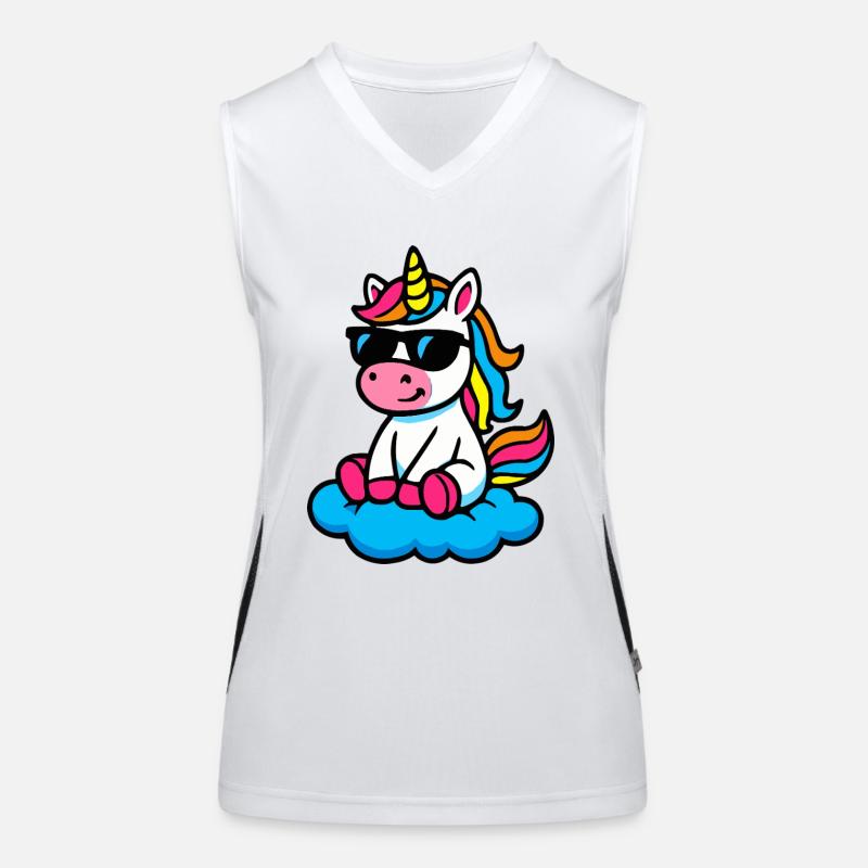 Enhörning Moln Funktionell kontrasttanktopp för damer