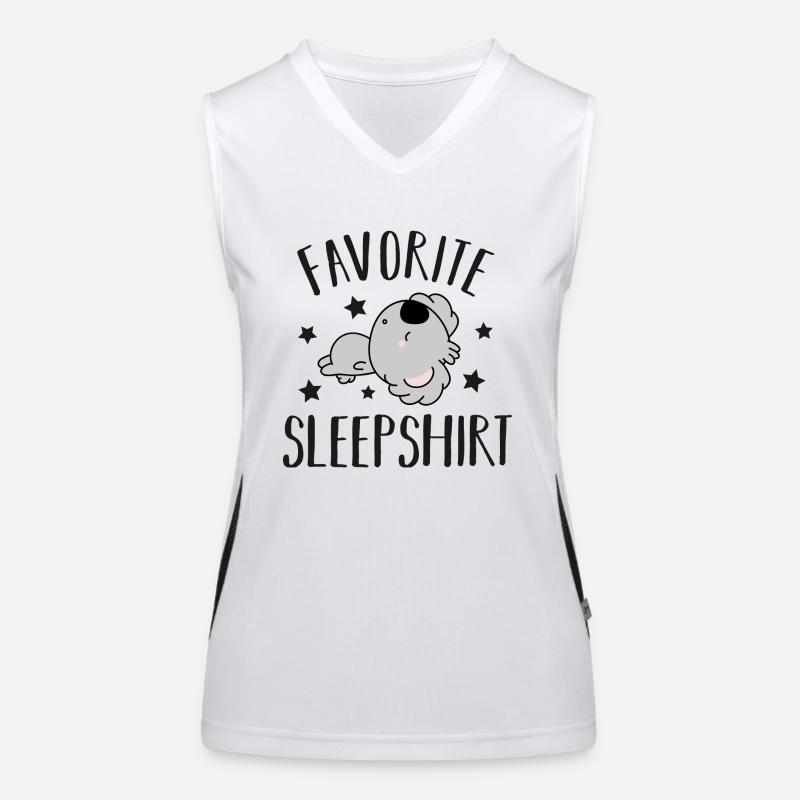 Koala Bear Sleeping Women's Functional Contrast Tank Top
