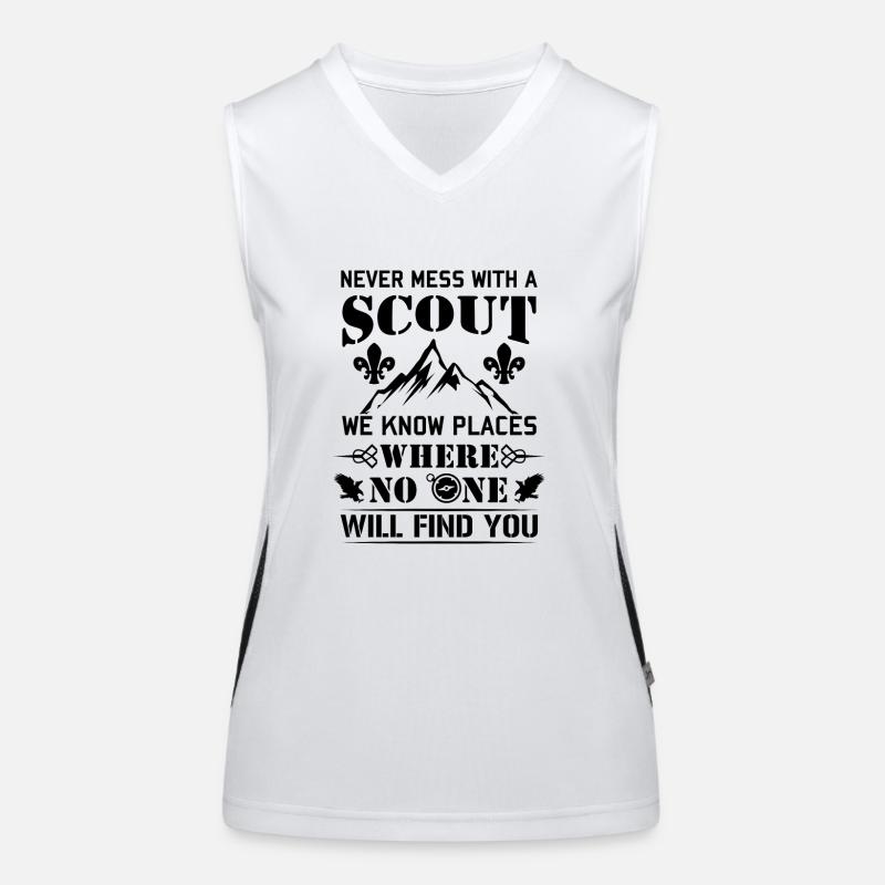 Never mess with a Scout no one will find you Débardeur respirant contrasté Femme